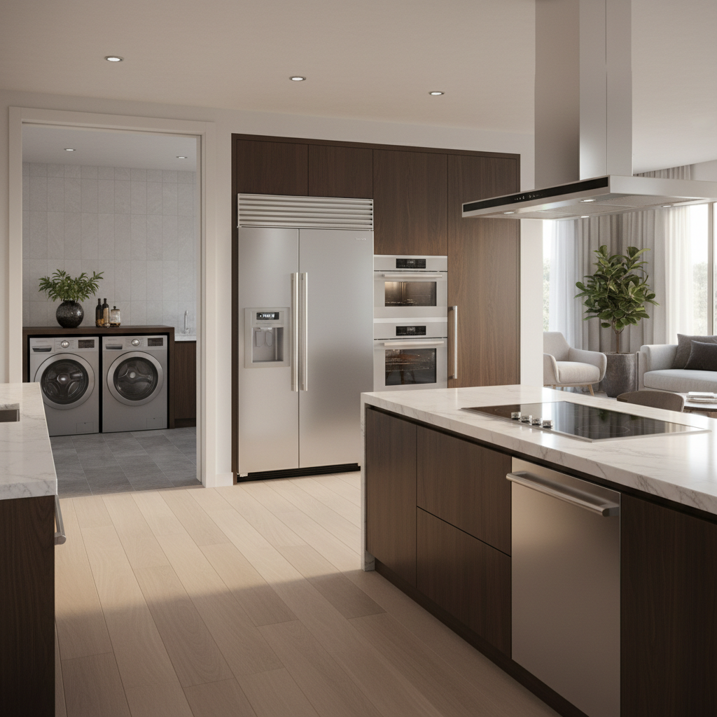 Premium home appliances in a modern interior